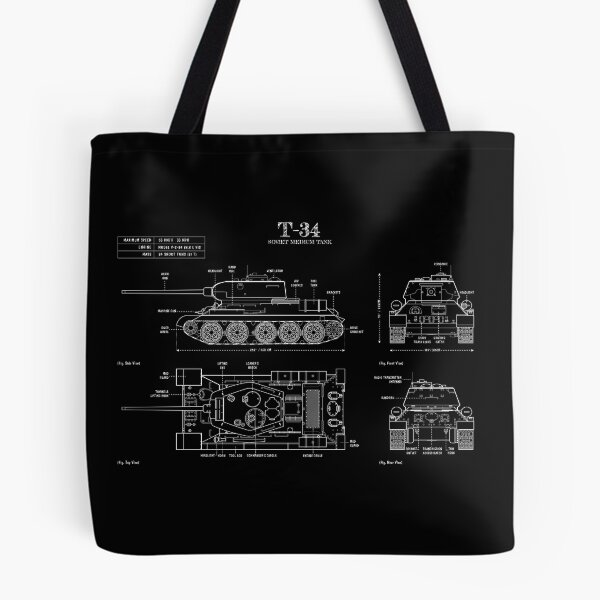 Item preview, T34 Soviet Medium Tank (White Stencil-No Background) designed and sold by BGALAXY.
