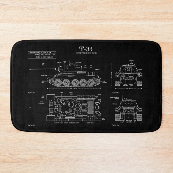 Item preview, T34 Soviet Medium Tank (White Stencil-No Background) designed and sold by BGALAXY.