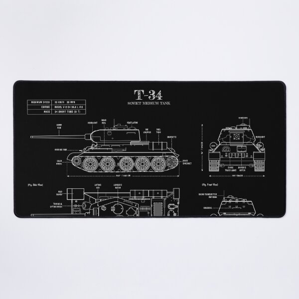 Item preview, T34 Soviet Medium Tank (White Stencil-No Background) designed and sold by BGALAXY.