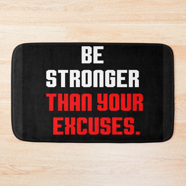 Item preview, Be stronger than your excuses life Motivational Quotes Typography Design designed and sold by creativeideaz.