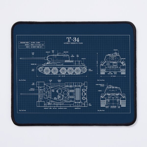 Item preview, T34 Soviet Medium Tank (Navy Blueprint) designed and sold by BGALAXY.
