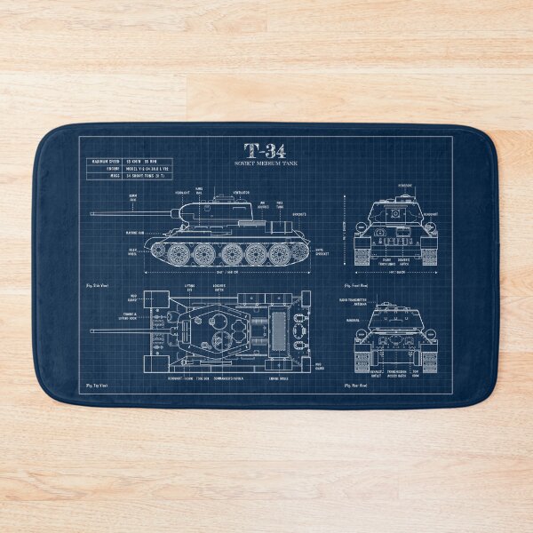Item preview, T34 Soviet Medium Tank (Navy Blueprint) designed and sold by BGALAXY.