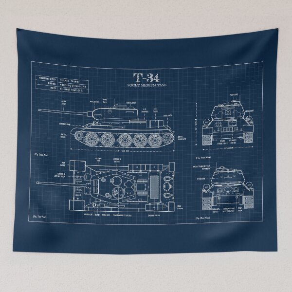 Item preview, T34 Soviet Medium Tank (Navy Blueprint) designed and sold by BGALAXY.