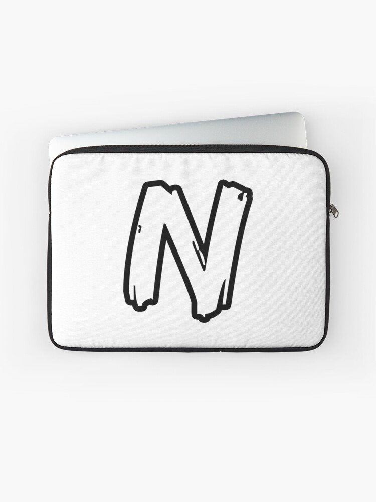 Modern Stripe Monogram w/ Designer Pattern Laptop Sleeve