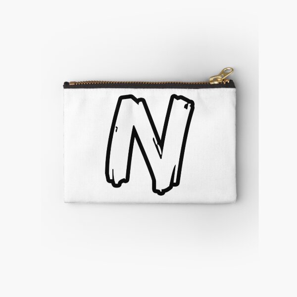Item preview, N BRUSH STYLE CAPITAL LETTER INITIAL T-SHIRT MODERN MINIMALIST FONT LOGO TYPEFACE LETTERING TYPOGRAPHY MONOGRAM TEE designed and sold by prezziefactory.