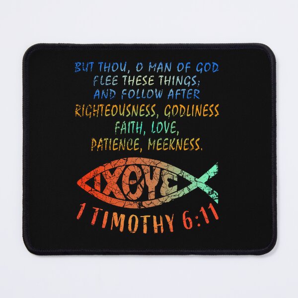 Item preview, 1 Timothy 6 11 Christian Gift psalm designed and sold by Gerard Fay.