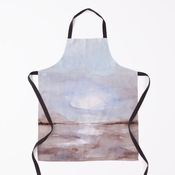 Item preview, Sunrise Sunset Blue Sky Beach Seascape Ocean Watercolor Painting designed and sold by Kunrus Nakwijitpong.
