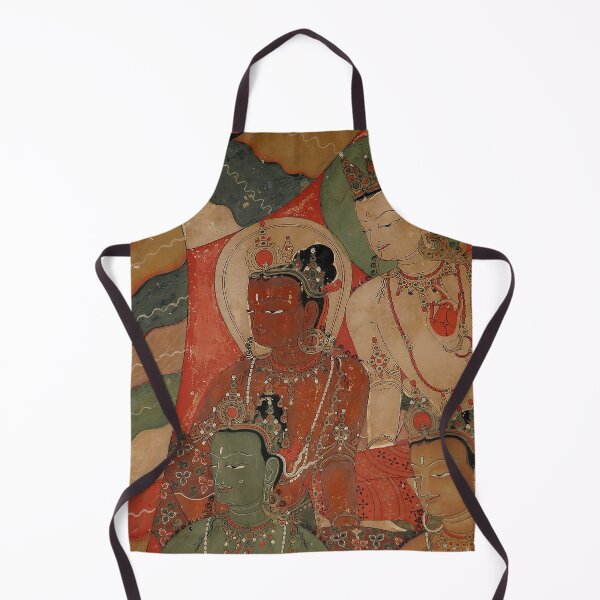 Item preview, Zen Vintage Dunhuang Buddhist Painting in Gansu (Gautama Buddha) designed and sold by Mulan-Prints.