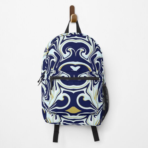 Artikelvorschau, Marineblaue und goldene mediterrane Fliese entworfen und verkauft von MerryMakewell.