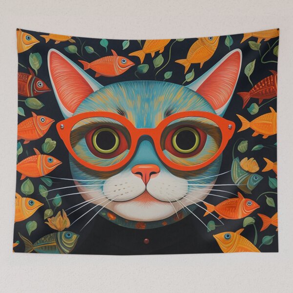 Item preview, "Cat in Fish Heaven"  designed and sold by HUNZINATOR.