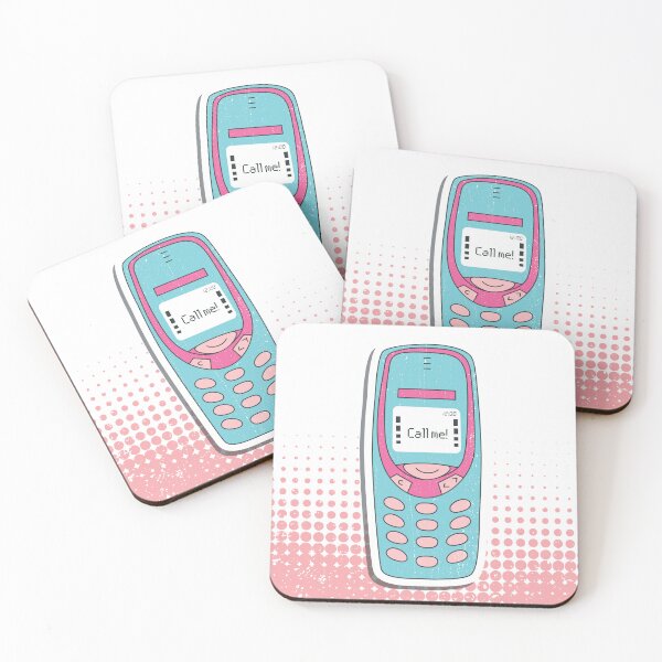 Item preview, Cute pink and teal cell phone mobile phone with Call Me on screen designed and sold by Fern-and-Fyre.