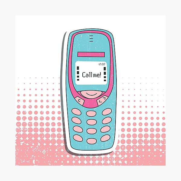 Pink Flip Phone with empty screen | Art Board Print