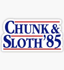 The Goonies Funny Chunk and Sloth Election Sticker