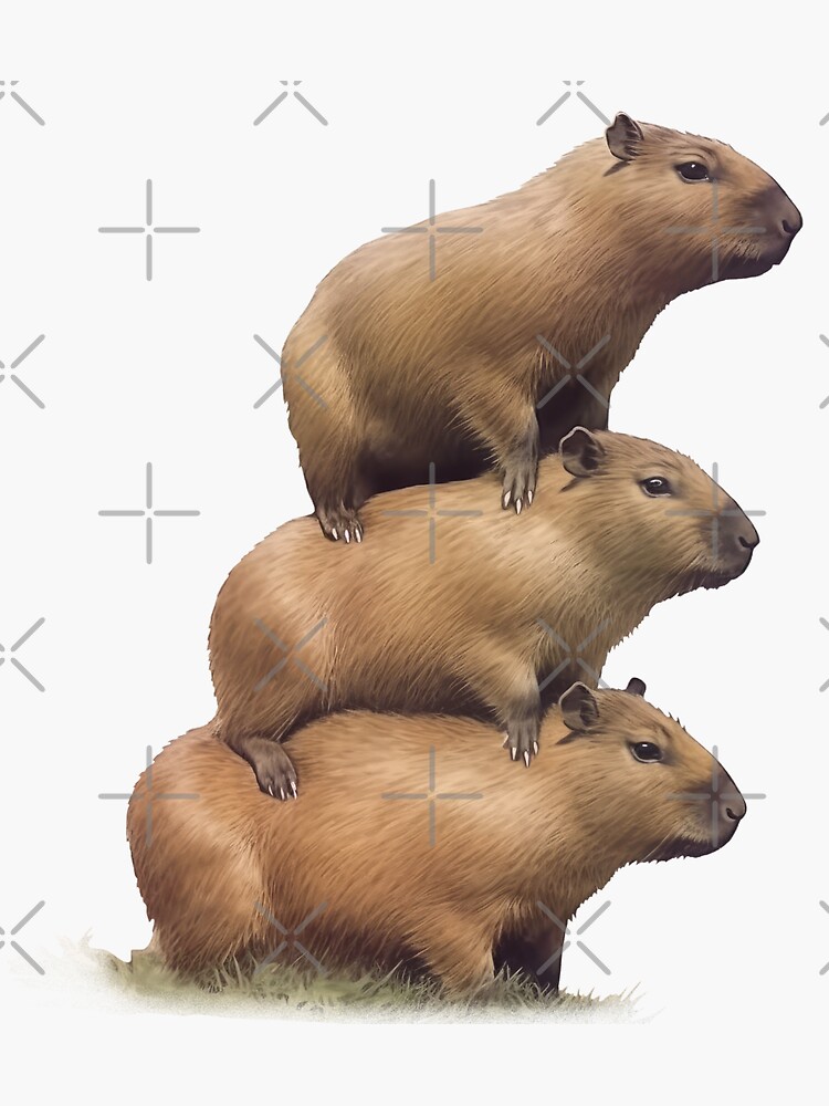 capybara, capybara Sticker by DerSenat