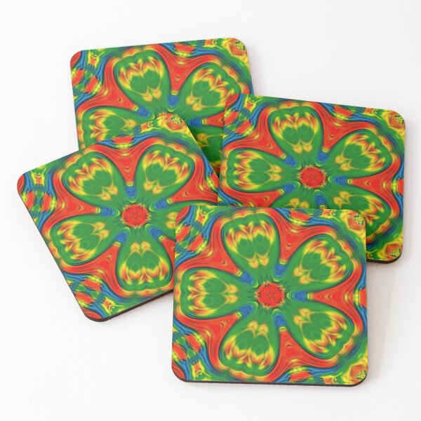 Item preview, Multi-Color Abstract Floral Kaleidoscope designed and sold by shaang.