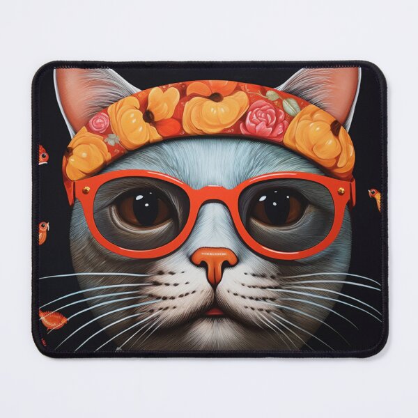 Item preview, "Cat in Flower Bandana"  designed and sold by HUNZINATOR.