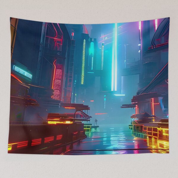 Item preview, Cyber City Quiet Mornings designed and sold by Ink Art Design.