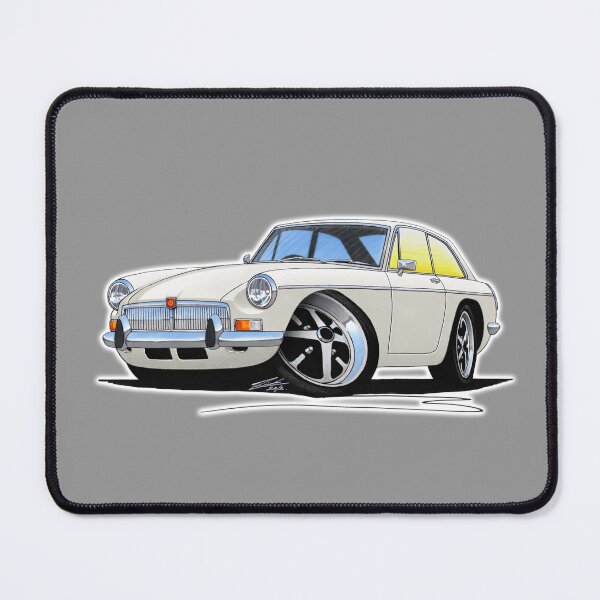 Item preview, MG B GT White designed and sold by Yeomans Cartoons.
