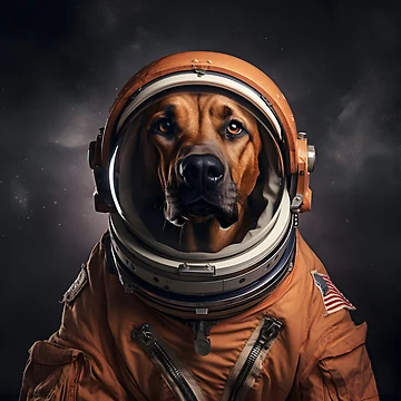 Artwork thumbnail, Astro Dog - Rhodesian Ridgeback by Merchgard