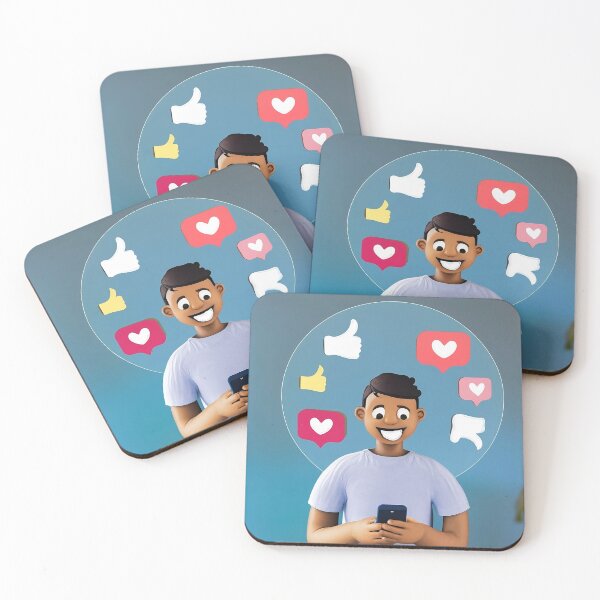 Item preview, Guy using smartphone for chat designed and sold by stemoir.