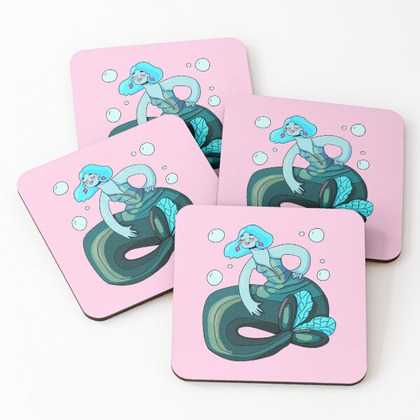 Item preview, Cute stylish mermaid with diamond earrings designed and sold by anyramagic.
