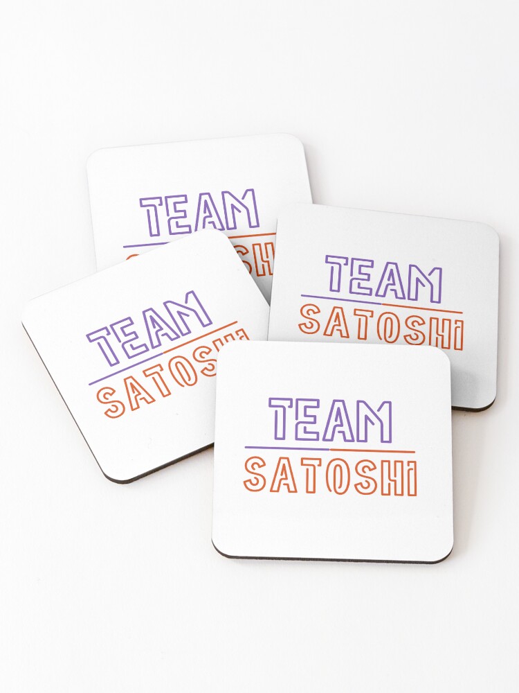Thumbnail 1 of 5, Coasters (Set of 4), Team Satoshi designed and sold by WhitepaperStyle.