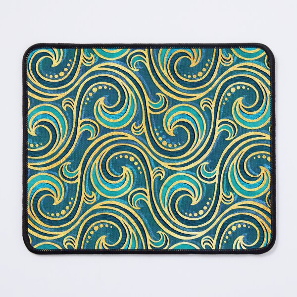 Item preview, Modern Rococo Mermaid Ocean Waves designed and sold by micklyn.
