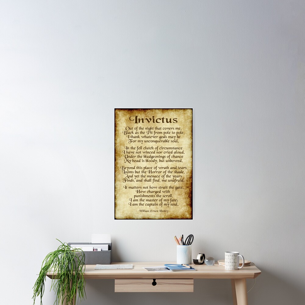 Invictus - Old Parchment Design Poster