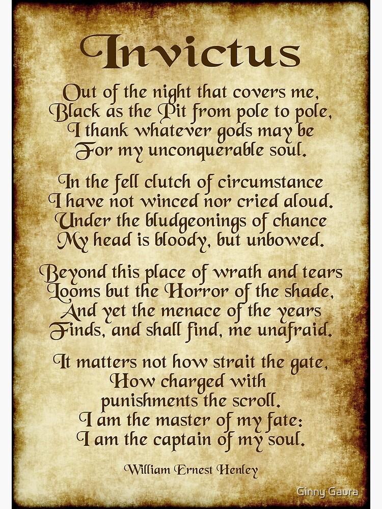 Invictus - Old Parchment Design by ggaura