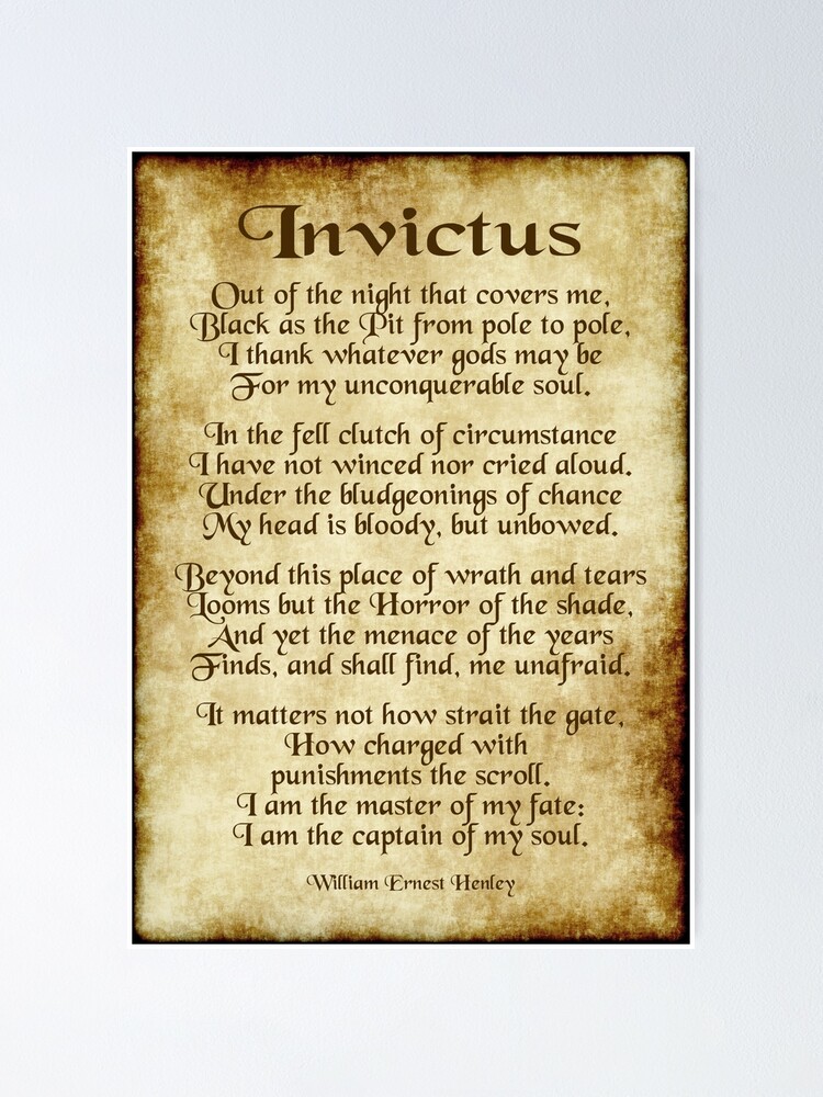 Alternate view of Invictus - Old Parchment Design Poster