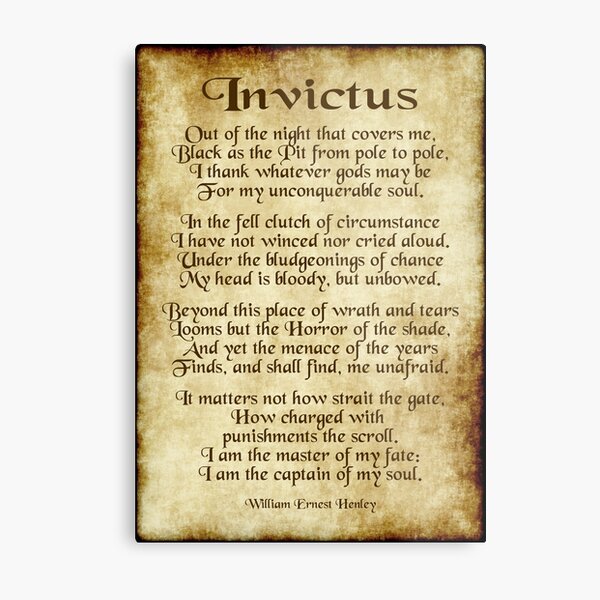 Invictus - Old Parchment Design Metal Print