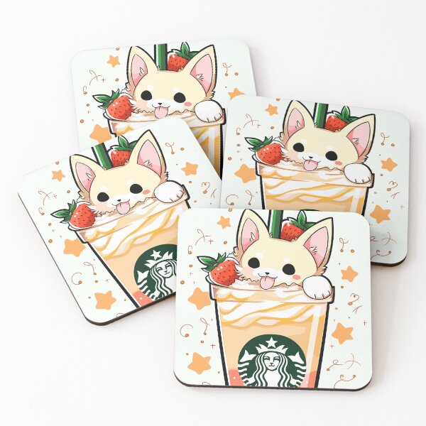 Item preview, Strawberry puppuccino - dog cappuccino designed and sold by EmeraldeaArt.