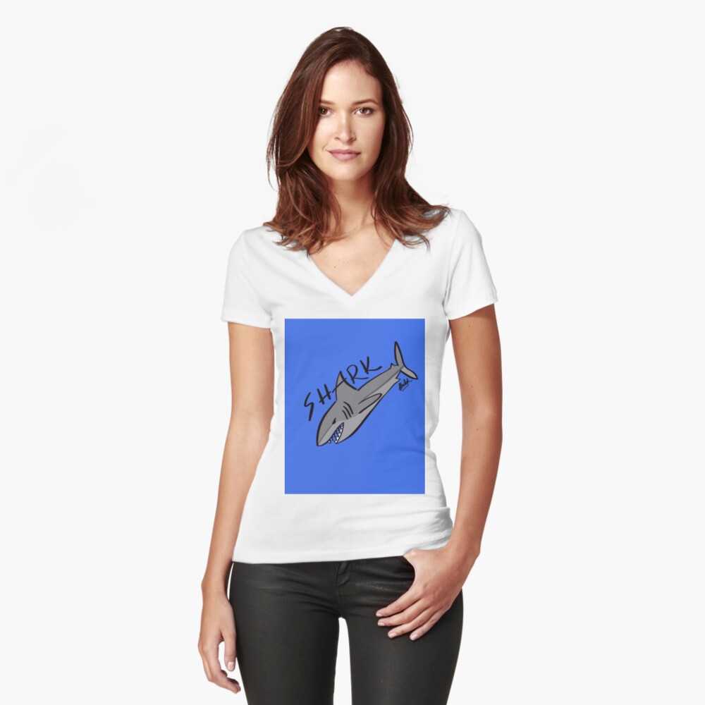 Item preview, Fitted V-Neck T-Shirt designed and sold by Shilissimo.