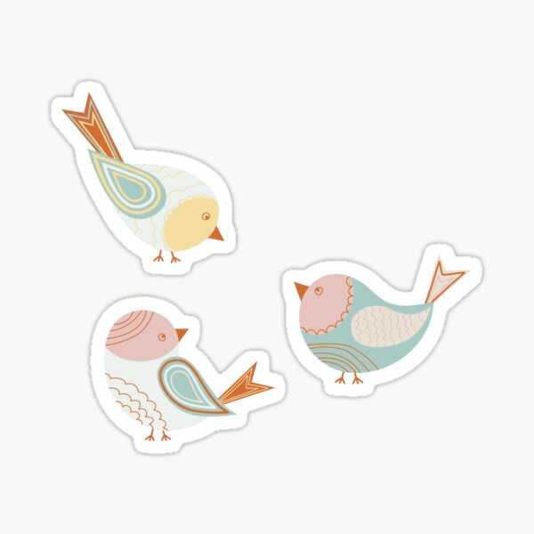 Three Birds light Sticker