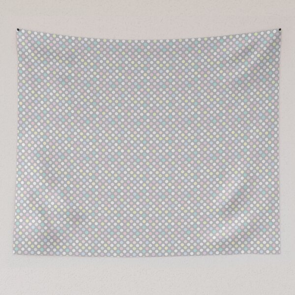 Item preview, Light Quiet Gray Multi coloured pastel polka dots designed and sold by coverinlove.