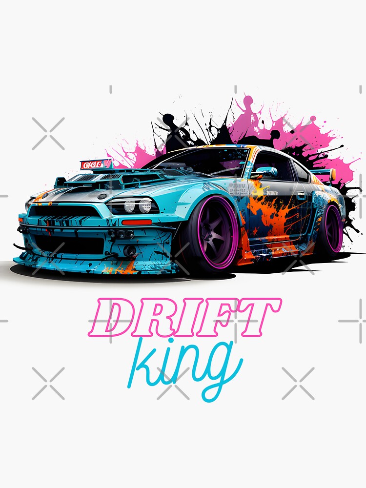 Drift king graffiti car Sticker for Sale by naatala