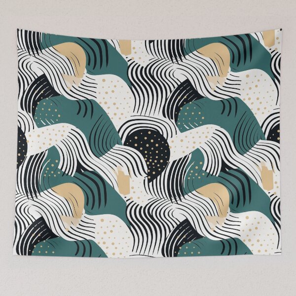 Item preview, Harmonious Abstraction: Minimalist Lines and Strokes Pattern designed and sold by aweartome.
