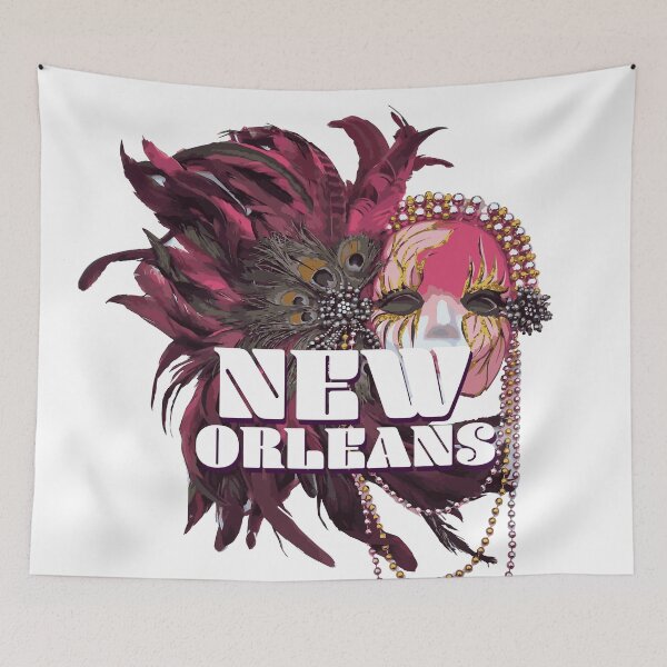 Artikelvorschau, New Orleans T-Shirt, Aufkleber, Becher- Mardi Gras Feather Mask Kostüm Design von Cricky entworfen und verkauft von crickmonster.