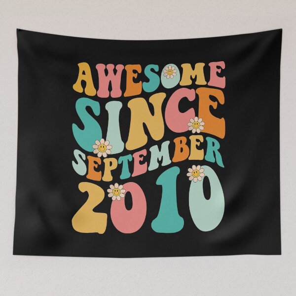 Item preview, Awesome Since September 2010 | Made In 2010 | Retro Groovy Birthday designed and sold by Christina-grich.