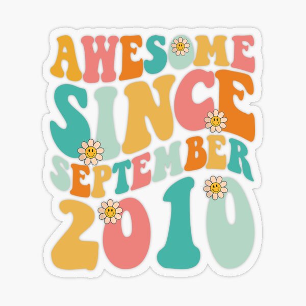 Vintage since 2011 12 Years Old - Groovy 12nd' Sticker