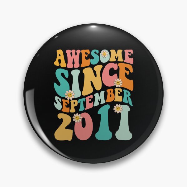 Item preview, Awesome Since September 2011 | Made In 2011 | Retro Groovy Birthday designed and sold by Christina-grich.