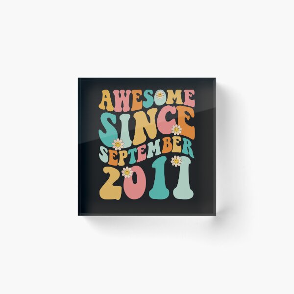 Item preview, Awesome Since September 2011 | Made In 2011 | Retro Groovy Birthday designed and sold by Christina-grich.