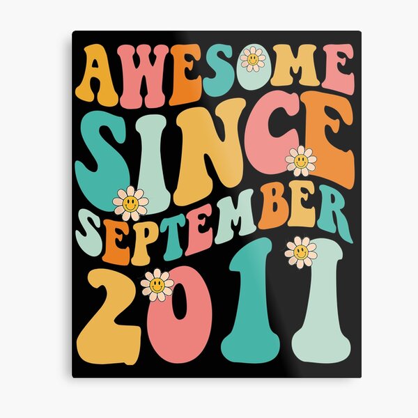 Item preview, Awesome Since September 2011 | Made In 2011 | Retro Groovy Birthday designed and sold by Christina-grich.