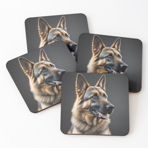 Item preview, German Shepherd School Portrait Black Background designed and sold by GSDDESIGNMERCH.