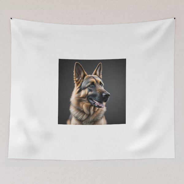 Item preview, German Shepherd School Portrait Black Background designed and sold by GSDDESIGNMERCH.