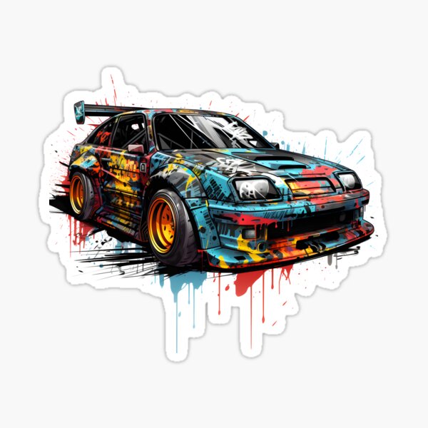 Item preview, Drift graffiti colorfull sport car designed and sold by naatala.