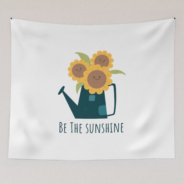 Item preview, be the sunshine  - inspiration quote sunflower floral spring cute minimal designed and sold by TNwandesignart.