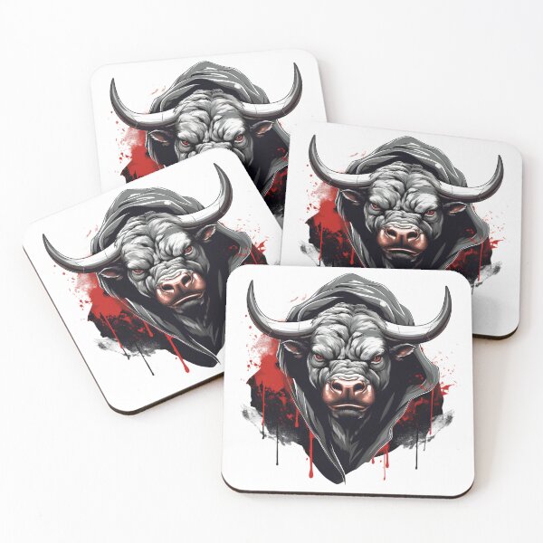 Artikelvorschau, Black Bull Masculine Alpha Male Manly Gangsta Art entworfen und verkauft von MartynGrey.