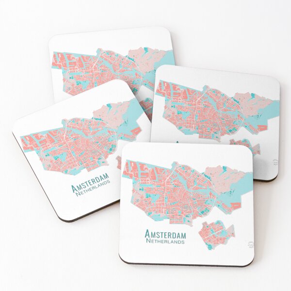 Item preview, Map of Amsterdam City Netherlands designed and sold by Overlaymaps-.