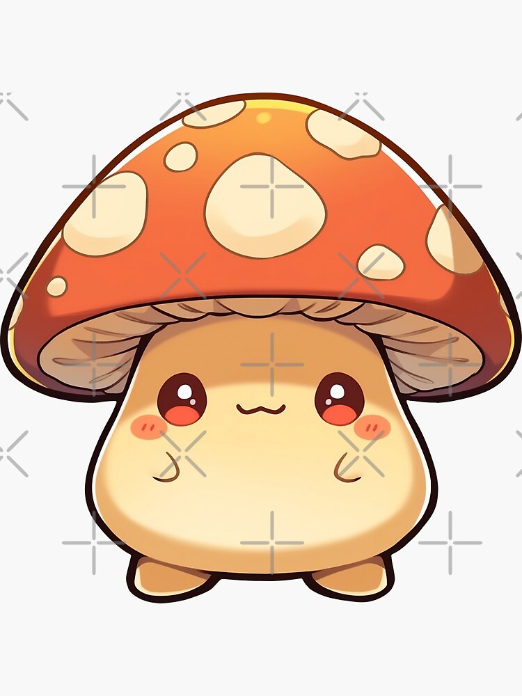 Mushroom Cow Matte Vinyl Sticker Kawaii Stickers Cute Decal Cut 